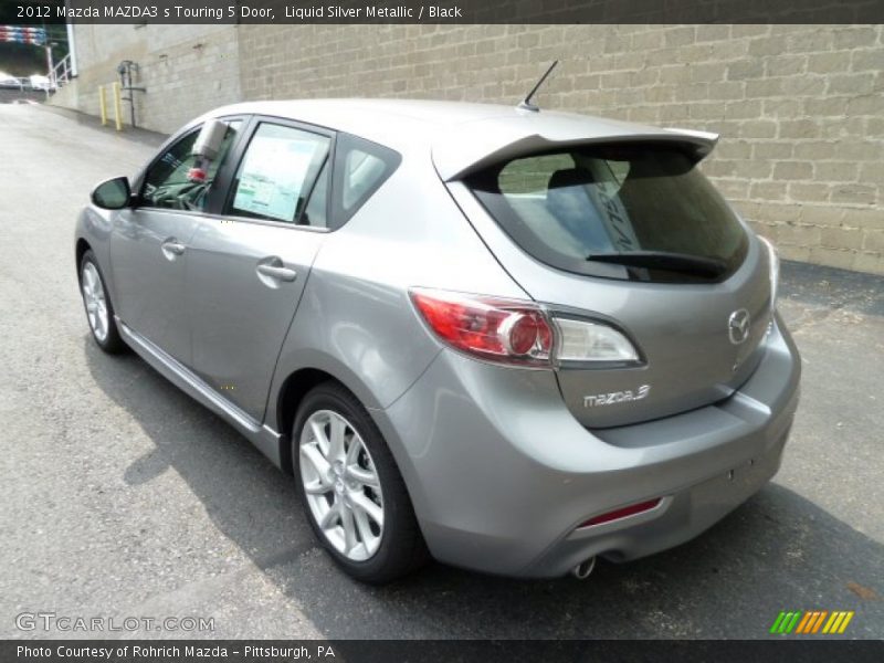Liquid Silver Metallic / Black 2012 Mazda MAZDA3 s Touring 5 Door