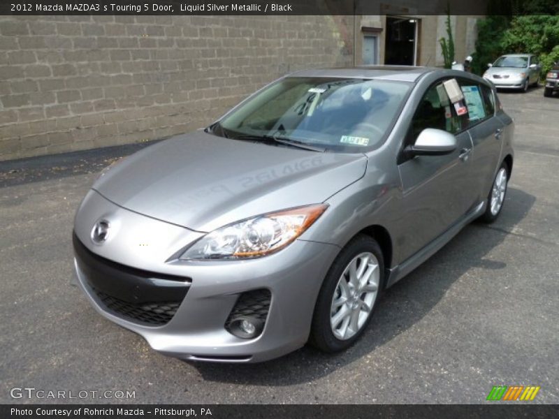 Liquid Silver Metallic / Black 2012 Mazda MAZDA3 s Touring 5 Door