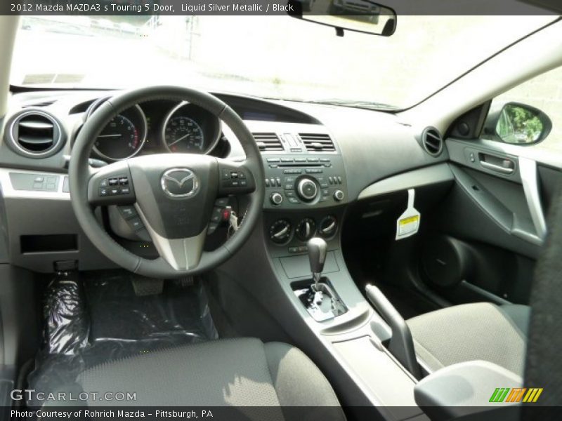 Liquid Silver Metallic / Black 2012 Mazda MAZDA3 s Touring 5 Door