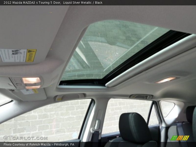 Liquid Silver Metallic / Black 2012 Mazda MAZDA3 s Touring 5 Door