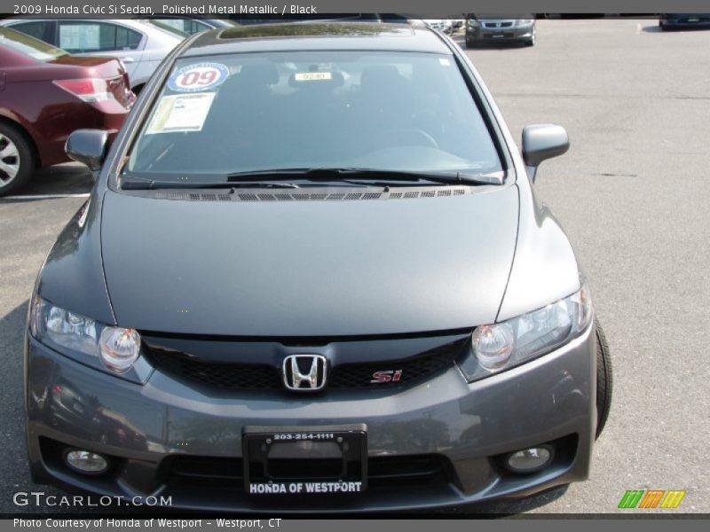 Polished Metal Metallic / Black 2009 Honda Civic Si Sedan