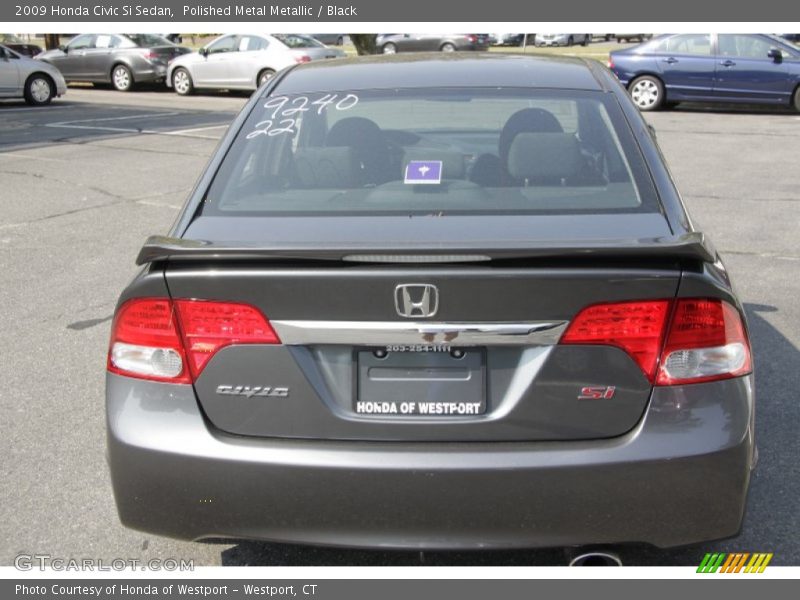 Polished Metal Metallic / Black 2009 Honda Civic Si Sedan