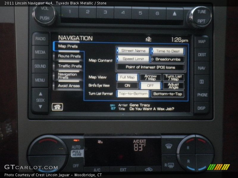 Controls of 2011 Navigator 4x4