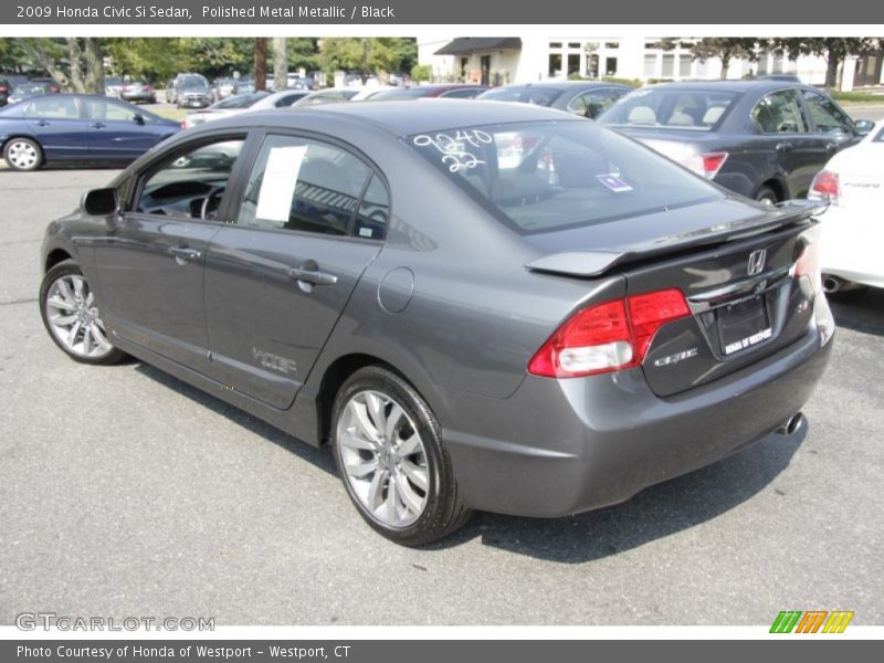Polished Metal Metallic / Black 2009 Honda Civic Si Sedan