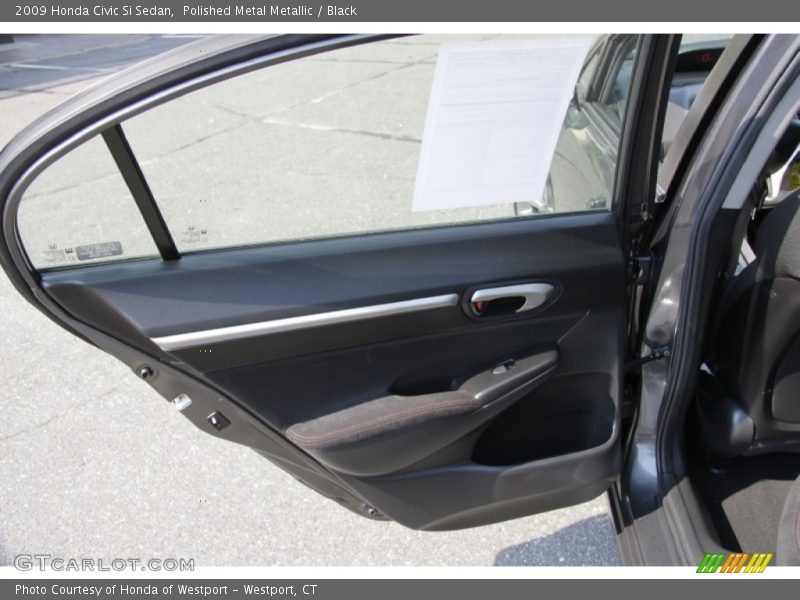 Polished Metal Metallic / Black 2009 Honda Civic Si Sedan