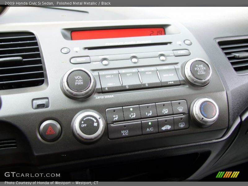 Polished Metal Metallic / Black 2009 Honda Civic Si Sedan