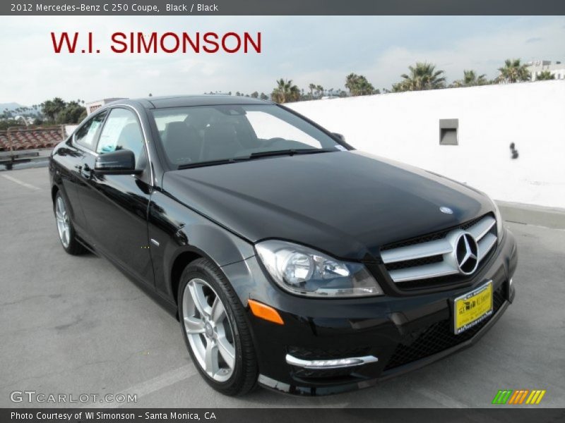 Black / Black 2012 Mercedes-Benz C 250 Coupe