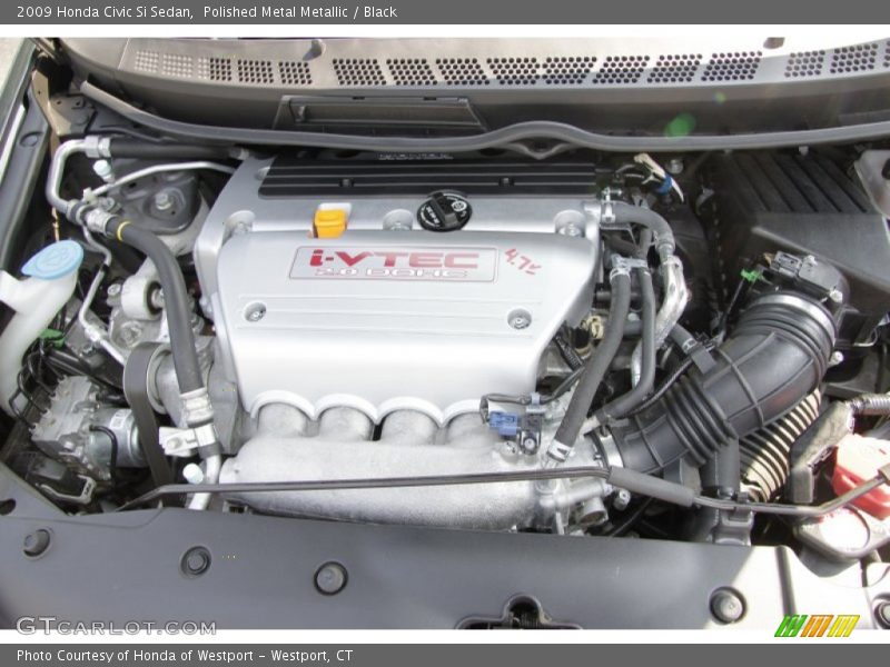 Polished Metal Metallic / Black 2009 Honda Civic Si Sedan