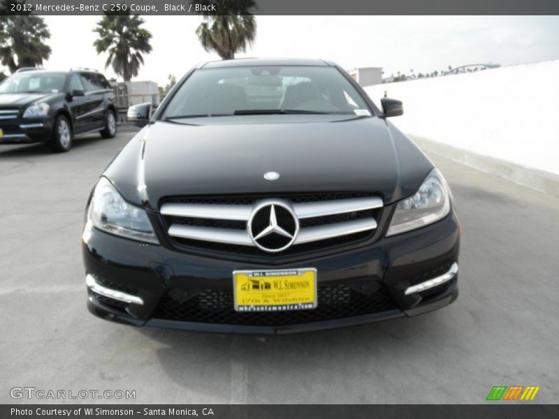 Black / Black 2012 Mercedes-Benz C 250 Coupe