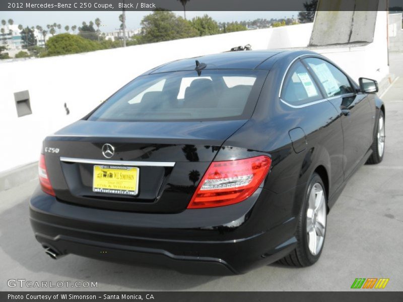 Black / Black 2012 Mercedes-Benz C 250 Coupe