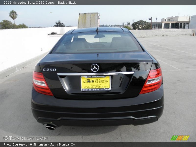 Black / Black 2012 Mercedes-Benz C 250 Coupe