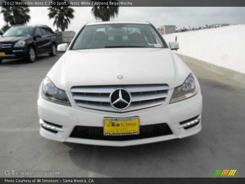 Arctic White / Almond Beige/Mocha 2012 Mercedes-Benz C 250 Sport