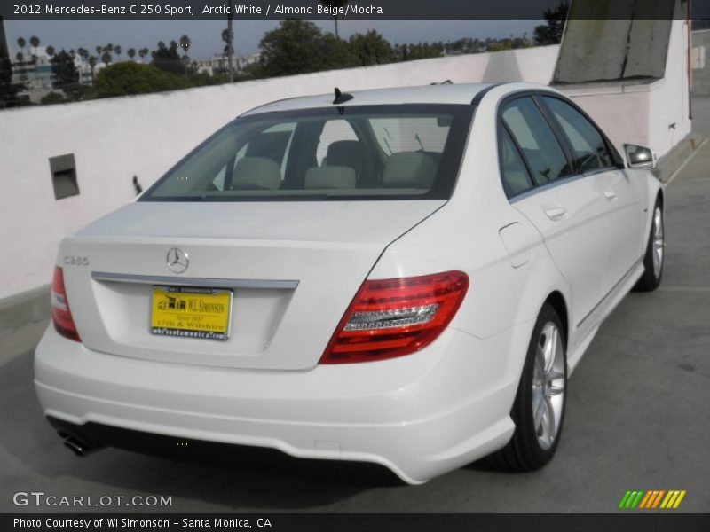 Arctic White / Almond Beige/Mocha 2012 Mercedes-Benz C 250 Sport