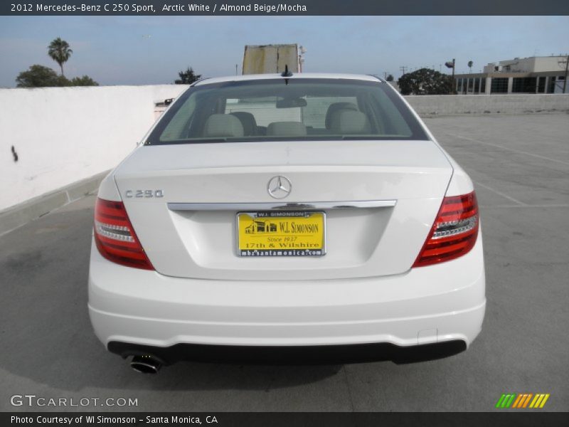Arctic White / Almond Beige/Mocha 2012 Mercedes-Benz C 250 Sport