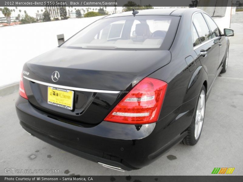 Black / Cashmere/Savanna 2012 Mercedes-Benz S 550 Sedan