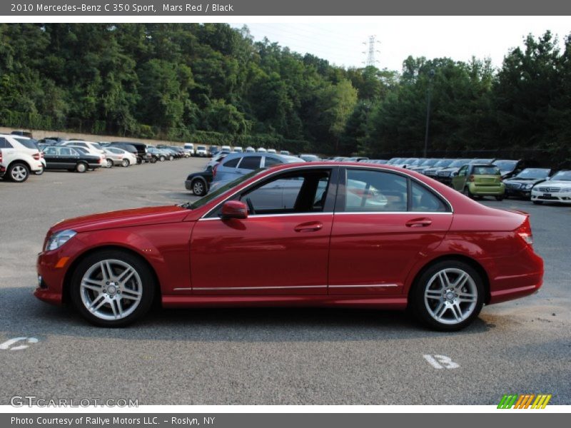 Mars Red / Black 2010 Mercedes-Benz C 350 Sport