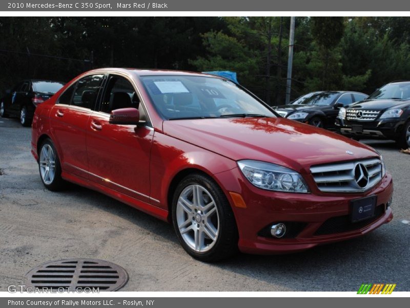 Mars Red / Black 2010 Mercedes-Benz C 350 Sport