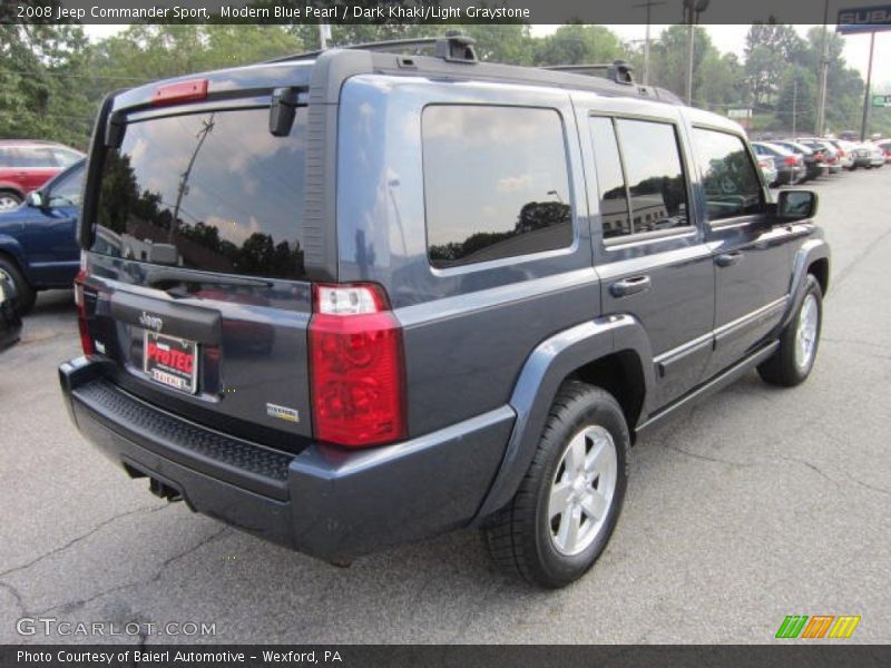 Modern Blue Pearl / Dark Khaki/Light Graystone 2008 Jeep Commander Sport