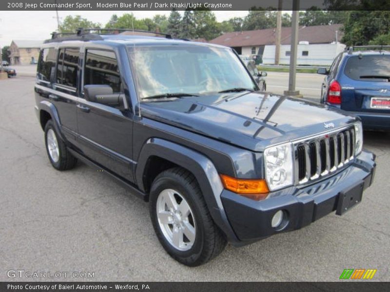 Modern Blue Pearl / Dark Khaki/Light Graystone 2008 Jeep Commander Sport