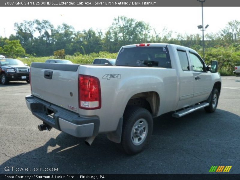 Silver Birch Metallic / Dark Titanium 2007 GMC Sierra 2500HD SLE Extended Cab 4x4