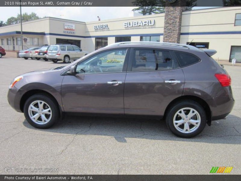 Gotham Gray / Gray 2010 Nissan Rogue SL AWD