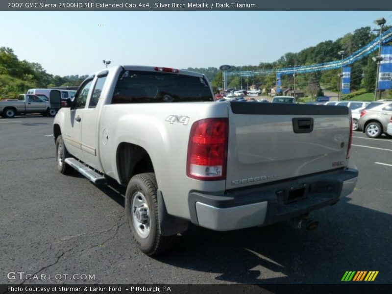 Silver Birch Metallic / Dark Titanium 2007 GMC Sierra 2500HD SLE Extended Cab 4x4
