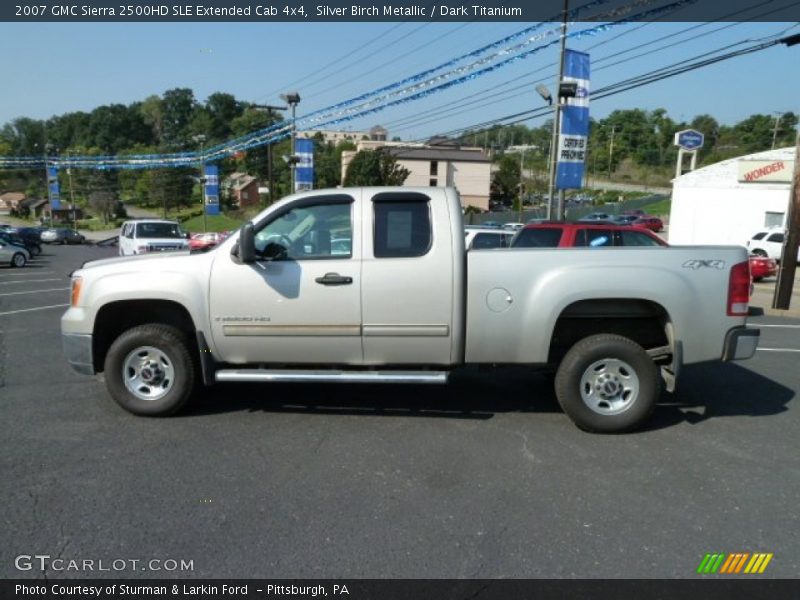 Silver Birch Metallic / Dark Titanium 2007 GMC Sierra 2500HD SLE Extended Cab 4x4