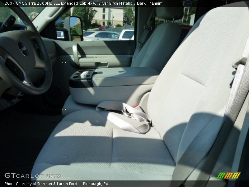 Silver Birch Metallic / Dark Titanium 2007 GMC Sierra 2500HD SLE Extended Cab 4x4