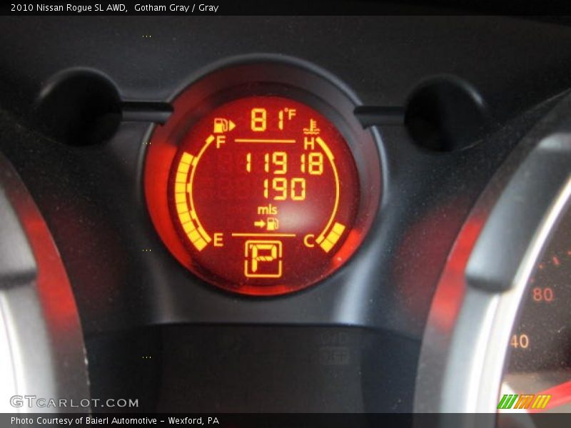 Gotham Gray / Gray 2010 Nissan Rogue SL AWD