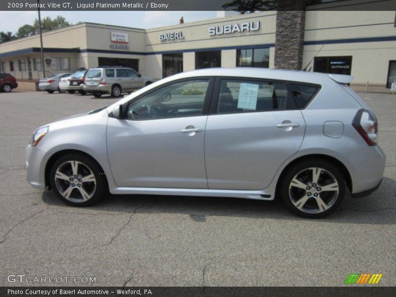 Liquid Platinum Metallic / Ebony 2009 Pontiac Vibe GT