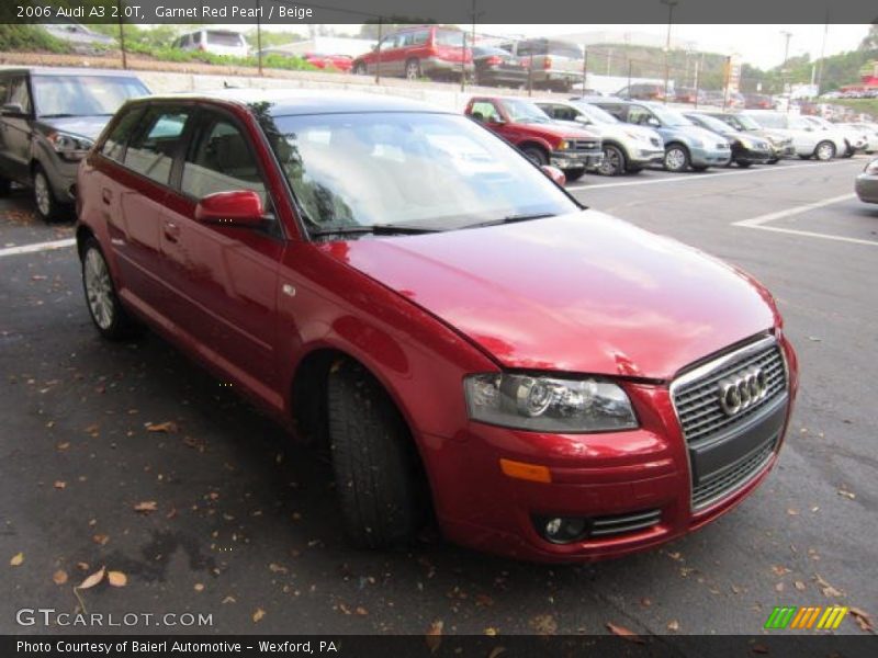 Garnet Red Pearl / Beige 2006 Audi A3 2.0T