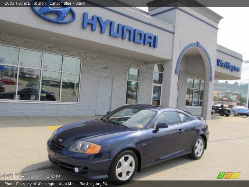 Carbon Blue / Black 2003 Hyundai Tiburon