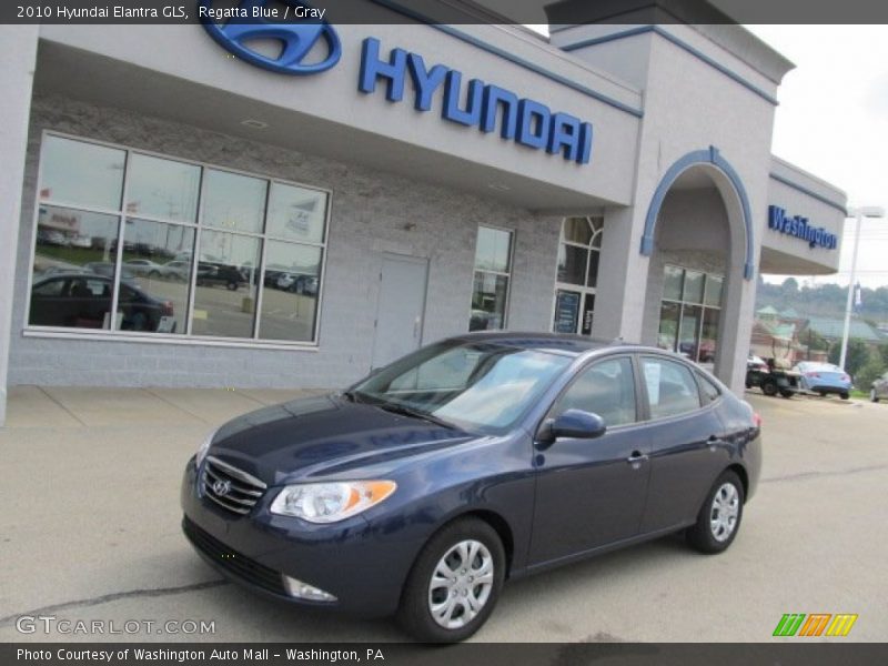 Regatta Blue / Gray 2010 Hyundai Elantra GLS