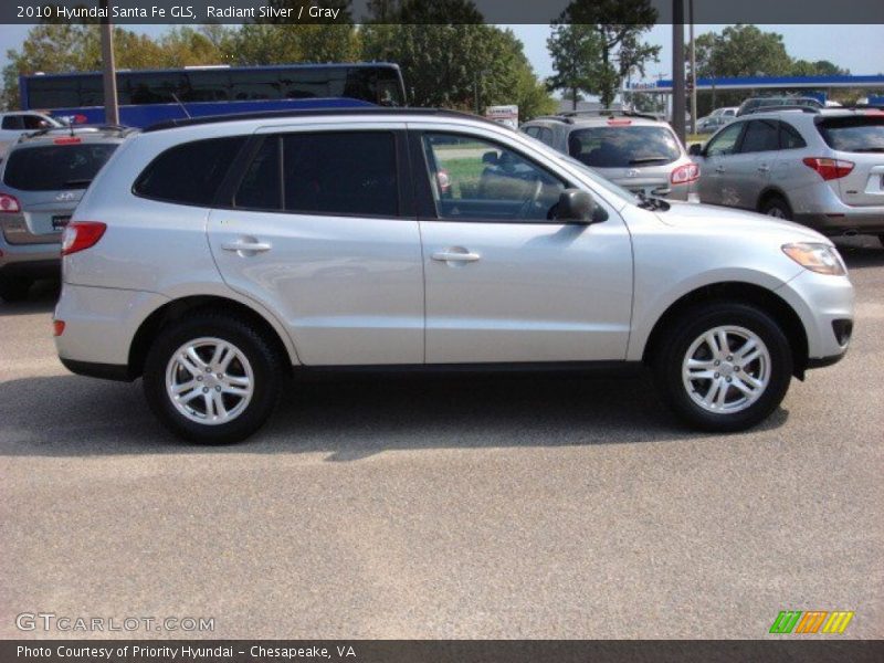 Radiant Silver / Gray 2010 Hyundai Santa Fe GLS