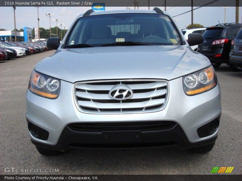 Radiant Silver / Gray 2010 Hyundai Santa Fe GLS