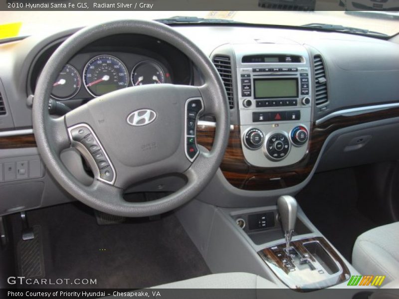 Radiant Silver / Gray 2010 Hyundai Santa Fe GLS