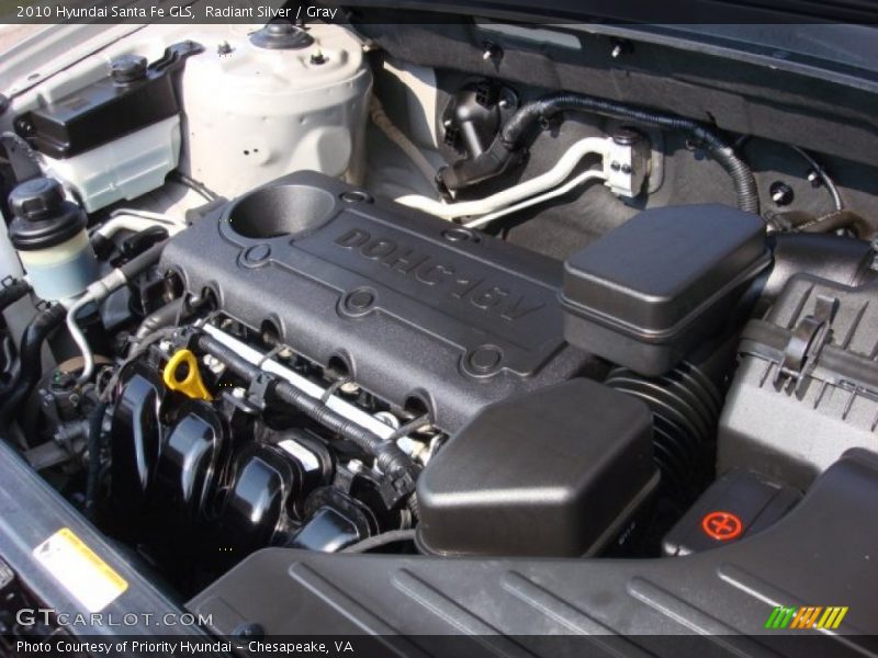 Radiant Silver / Gray 2010 Hyundai Santa Fe GLS