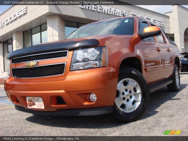 Sunburst Orange Metallic / Ebony/Light Cashmere 2007 Chevrolet Avalanche LT