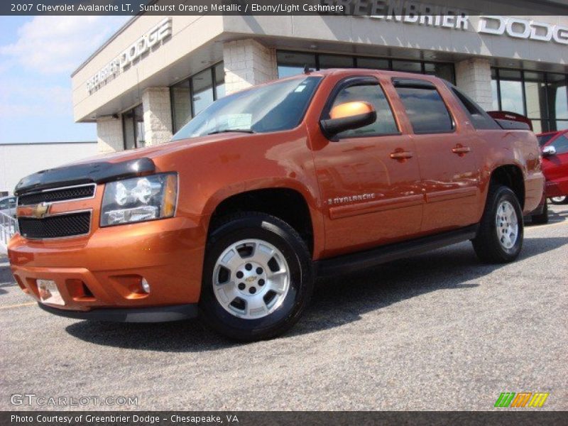 Sunburst Orange Metallic / Ebony/Light Cashmere 2007 Chevrolet Avalanche LT