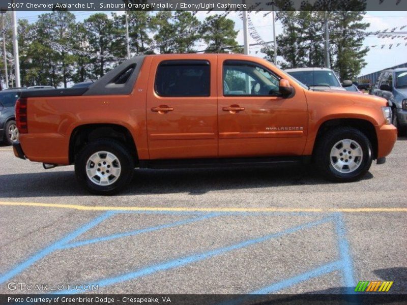 Sunburst Orange Metallic / Ebony/Light Cashmere 2007 Chevrolet Avalanche LT