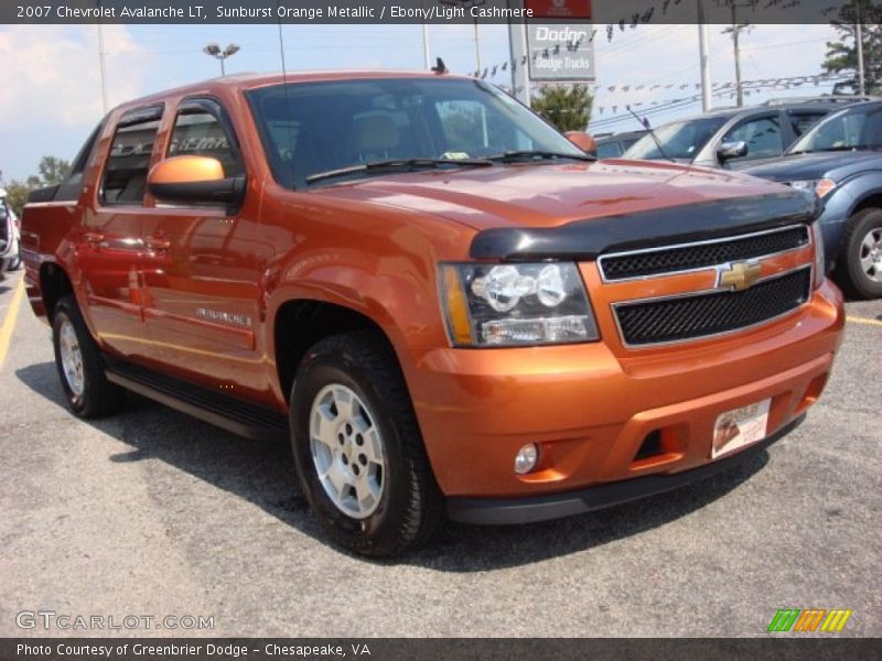 Sunburst Orange Metallic / Ebony/Light Cashmere 2007 Chevrolet Avalanche LT