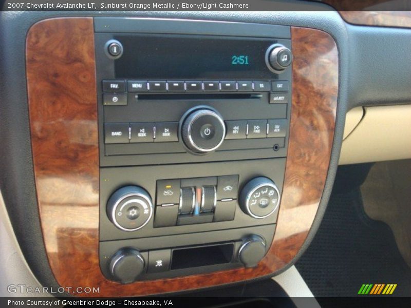 Sunburst Orange Metallic / Ebony/Light Cashmere 2007 Chevrolet Avalanche LT