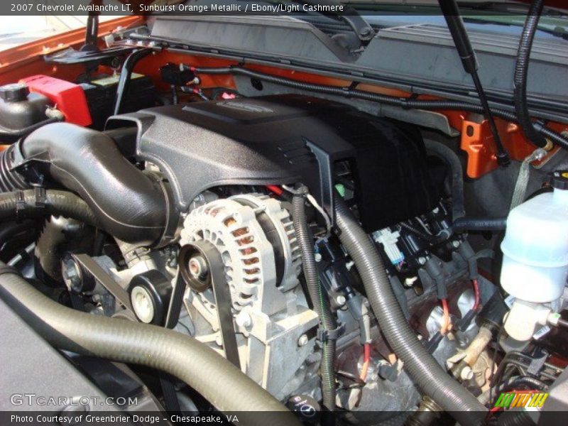 Sunburst Orange Metallic / Ebony/Light Cashmere 2007 Chevrolet Avalanche LT