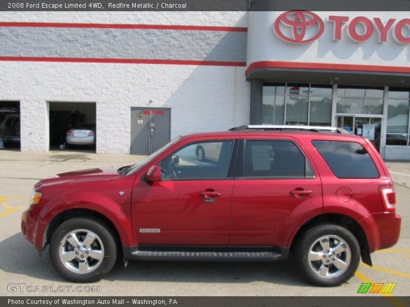 Redfire Metallic / Charcoal 2008 Ford Escape Limited 4WD