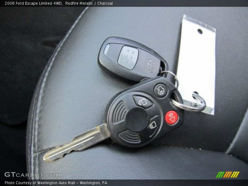 Redfire Metallic / Charcoal 2008 Ford Escape Limited 4WD