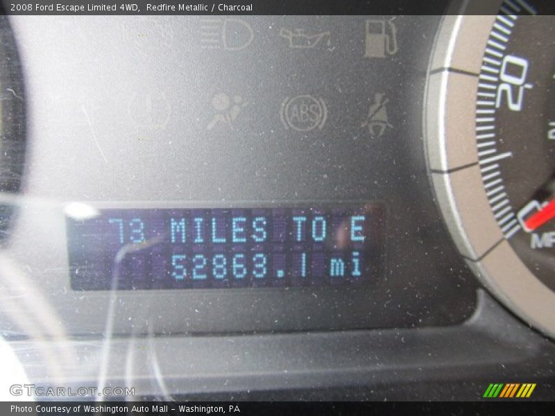 Redfire Metallic / Charcoal 2008 Ford Escape Limited 4WD