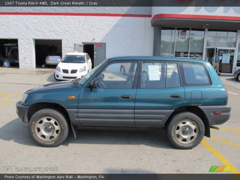 Dark Green Metallic / Gray 1997 Toyota RAV4 4WD