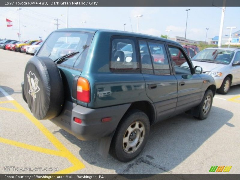 Dark Green Metallic / Gray 1997 Toyota RAV4 4WD