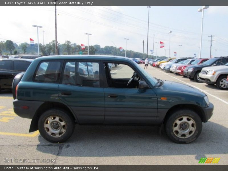 Dark Green Metallic / Gray 1997 Toyota RAV4 4WD