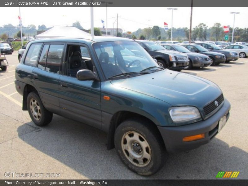 Dark Green Metallic / Gray 1997 Toyota RAV4 4WD